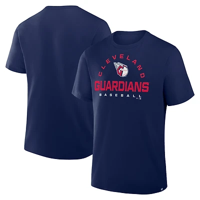 Men's Fanatics Navy Cleveland Guardians Clubhouse Legacy Primary Play T-Shirt