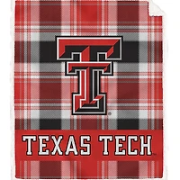 Pegasus Texas Tech Red Raiders 50" x 60" Bold Plaid Ultra Soft Sherpa Blanket