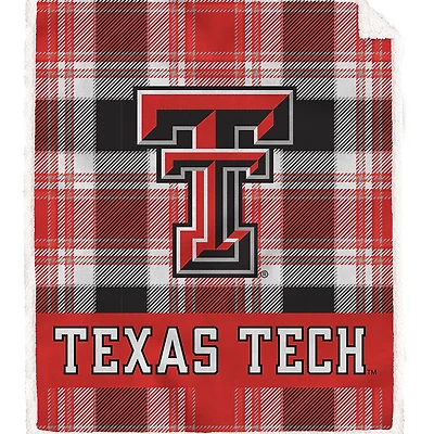Pegasus Texas Tech Red Raiders 50" x 60" Bold Plaid Ultra Soft Sherpa Blanket
