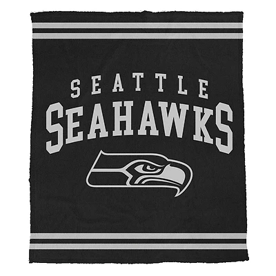 Pegasus  Seattle Seahawks 50" x 60" Midnight Logo Cozy Knit Blanket