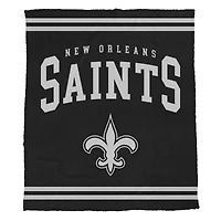 Pegasus  New Orleans Saints 50" x 60" Midnight Logo Cozy Knit Blanket