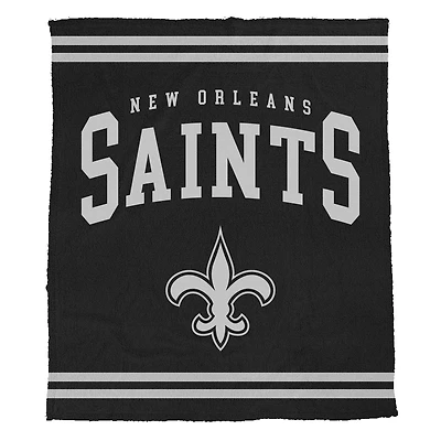 Pegasus  New Orleans Saints 50" x 60" Midnight Logo Cozy Knit Blanket