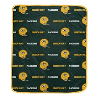 Pegasus Green Bay Packers 60" x 72" Repeat Helmet Wordmark Ultra Soft Blanket