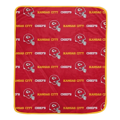 Pegasus Kansas City Chiefs 60" x 72" Repeat Helmet Wordmark Ultra Soft Blanket