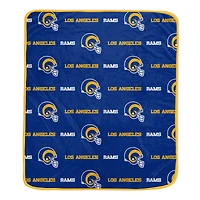 Pegasus Los Angeles Rams 60" x 72" Repeat Helmet Wordmark Ultra Soft Blanket