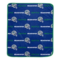 Pegasus Seattle Seahawks 60" x 72" Repeat Helmet Wordmark Ultra Soft Blanket