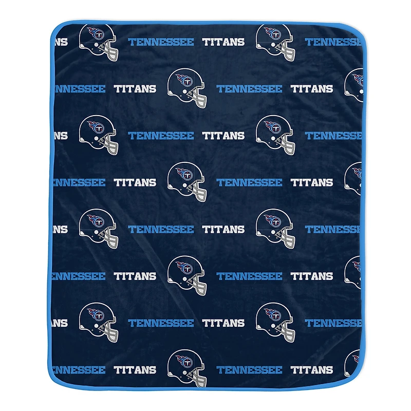 Pegasus Tennessee Titans 60" x 72" Repeat Helmet Wordmark Ultra Soft Blanket