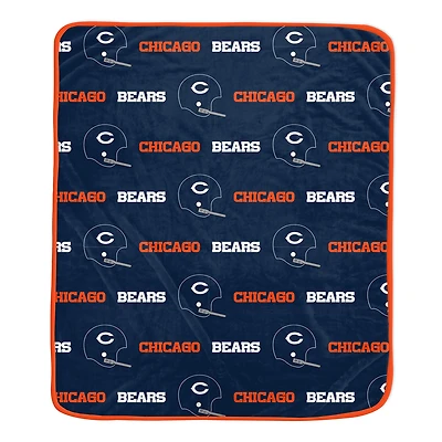 Pegasus Chicago Bears 60" x 72" Repeat Helmet Wordmark Ultra Soft Blanket