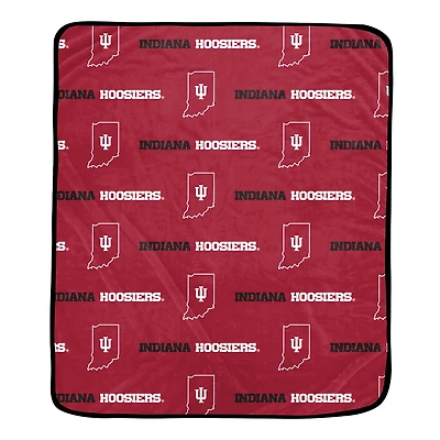 Pegasus Indiana Hoosiers 60" x 72" Repeat Logo Wordmark Ultra Soft Blanket