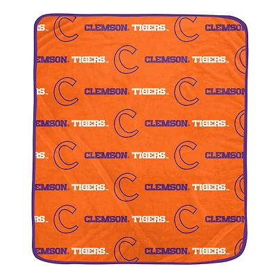 Pegasus Clemson Tigers 60" x 72" Repeat Logo Wordmark Ultra Soft Blanket