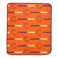 Pegasus Clemson Tigers 60" x 72" Repeat Logo Wordmark Ultra Soft Blanket