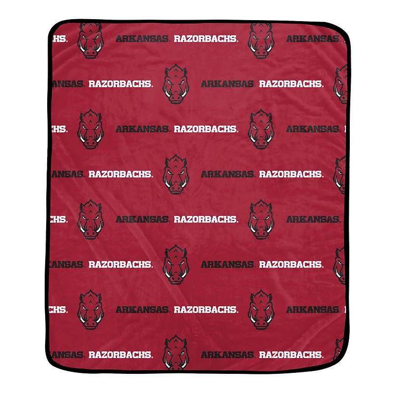 Pegasus Arkansas Razorbacks 60" x 72" Repeat Logo Wordmark Ultra Soft Blanket