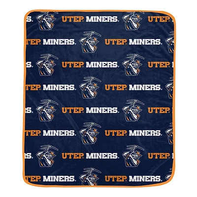 Pegasus UTEP Miners 60" x 72" Repeat Logo Wordmark Ultra Soft Blanket