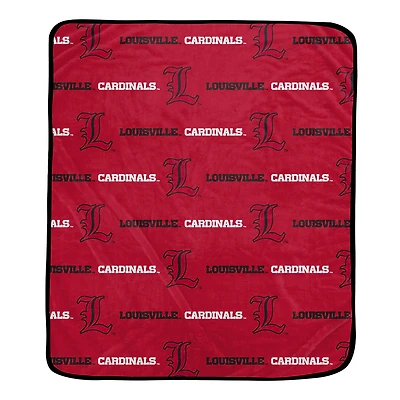 Pegasus Louisville Cardinals 60" x 72" Repeat Logo Wordmark Ultra Soft Blanket