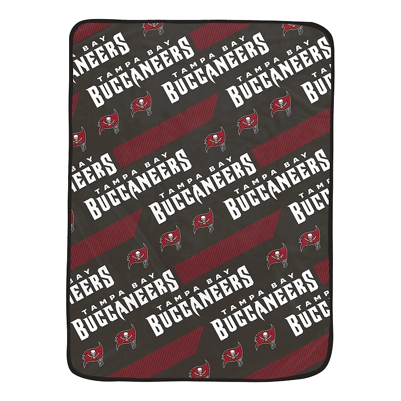Pegasus Tampa Bay Buccaneers 60" x 72" Slanted Half-Stripe Wordmark Ultra Soft Blanket