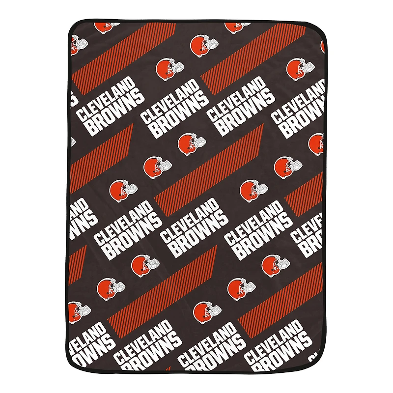 Pegasus Cleveland Browns 60" x 72" Slanted Half-Stripe Wordmark Ultra Soft Blanket