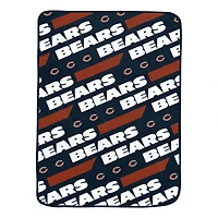 Pegasus Chicago Bears 60" x 72" Slanted Half-Stripe Wordmark Ultra Soft Blanket