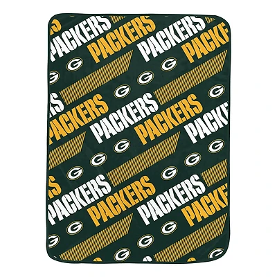 Pegasus Green Bay Packers 60" x 72" Slanted Half-Stripe Wordmark Ultra Soft Blanket