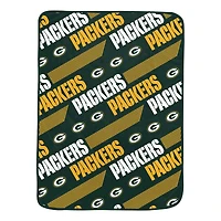 Pegasus Green Bay Packers 60" x 72" Slanted Half-Stripe Wordmark Ultra Soft Blanket