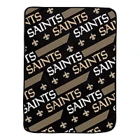 Pegasus New Orleans Saints 60" x 72" Slanted Half-Stripe Wordmark Ultra Soft Blanket