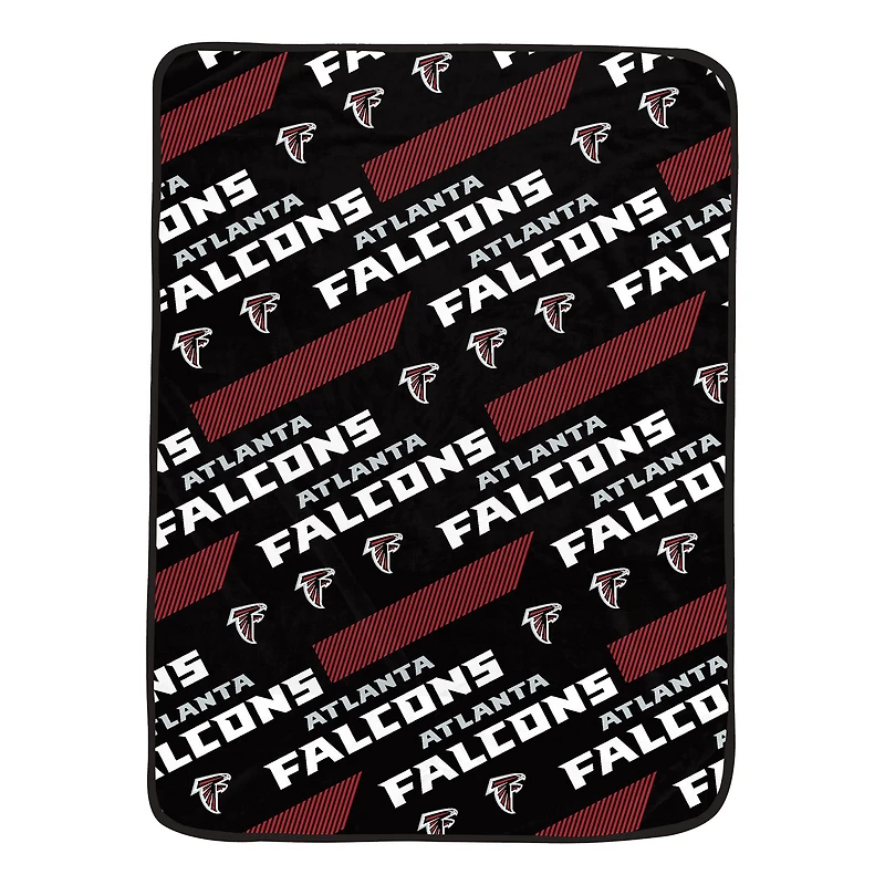 Pegasus Atlanta Falcons 60" x 72" Slanted Half-Stripe Wordmark Ultra Soft Blanket