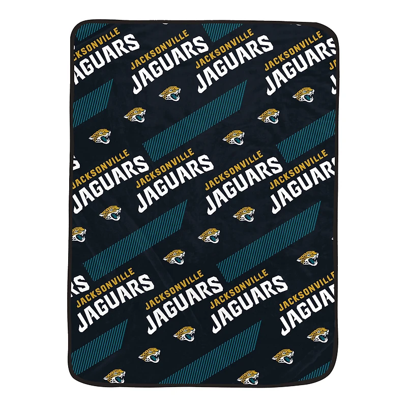 Pegasus Jacksonville Jaguars 60" x 72" Slanted Half-Stripe Wordmark Ultra Soft Blanket