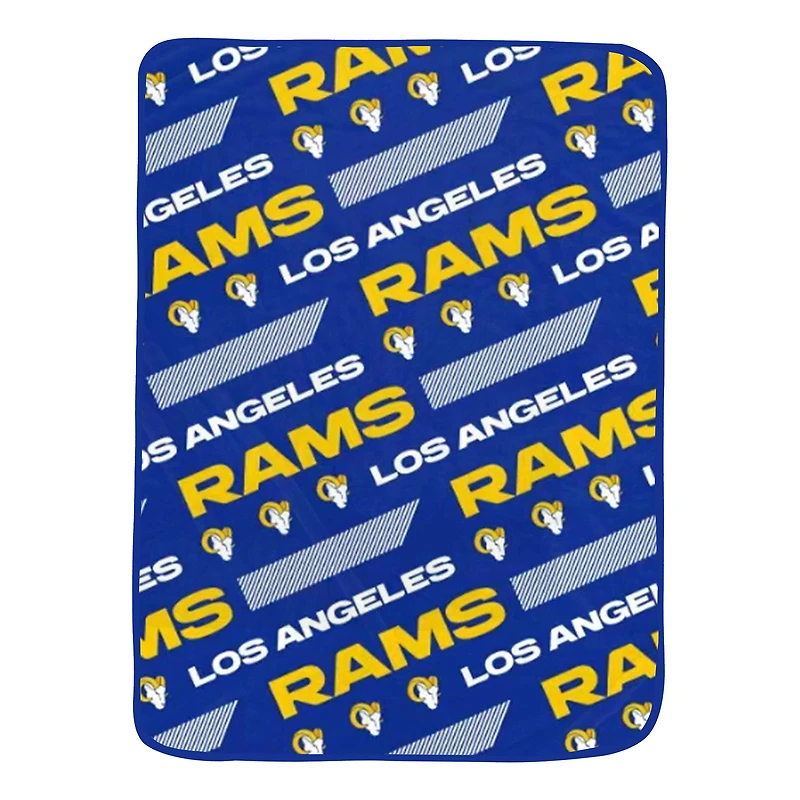 Pegasus Los Angeles Rams 60" x 72" Slanted Half-Stripe Wordmark Ultra Soft Blanket