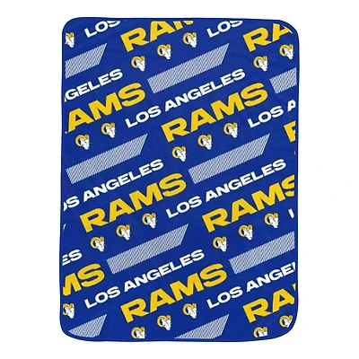 Pegasus Los Angeles Rams 60" x 72" Slanted Half-Stripe Wordmark Ultra Soft Blanket