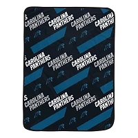 Pegasus Carolina Panthers 60" x 72" Slanted Half-Stripe Wordmark Ultra Soft Blanket