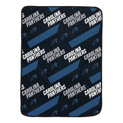 Pegasus Carolina Panthers 60" x 72" Slanted Half-Stripe Wordmark Ultra Soft Blanket