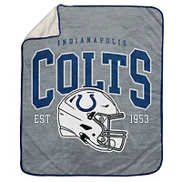 Pegasus Indianapolis Colts 50" x 60" Arch Block Ultra Cozy Sweatshirt Blanket