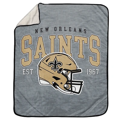 Pegasus New Orleans Saints 50" x 60" Arch Block Ultra Cozy Sweatshirt Blanket