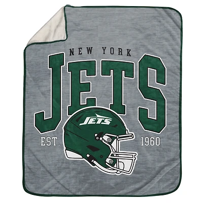 Pegasus New York Jets 50" x 60" Arch Block Ultra Cozy Sweatshirt Blanket