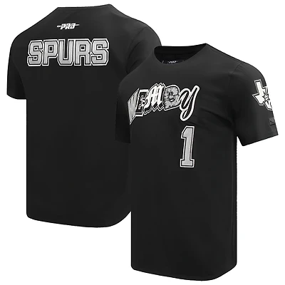 Men's Pro Standard Victor Wembanyama Black San Antonio Spurs City Ransom T-Shirt