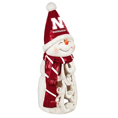 Nebraska Huskers 26" LED Snowman Garden Statue