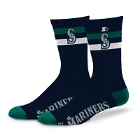 Unisex Starter Seattle Mariners Team Color Two-Stripe Crew Socks
