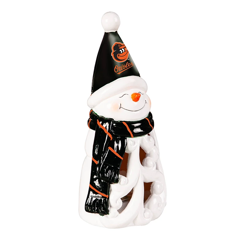 Baltimore Orioles LED 8" Snowman Lit Garden Statue