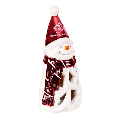 Detroit Red Wings LED 8" Snowman Lit Garden Statue