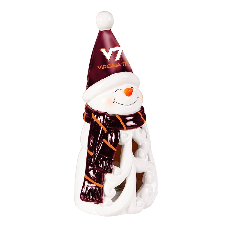 Virginia Tech Hokies LED 8" Snowman Lit Garden Statue