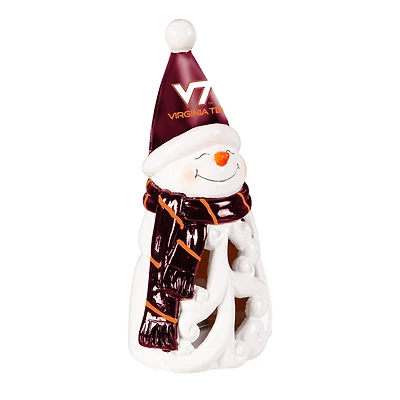 Virginia Tech Hokies LED 8" Snowman Lit Garden Statue