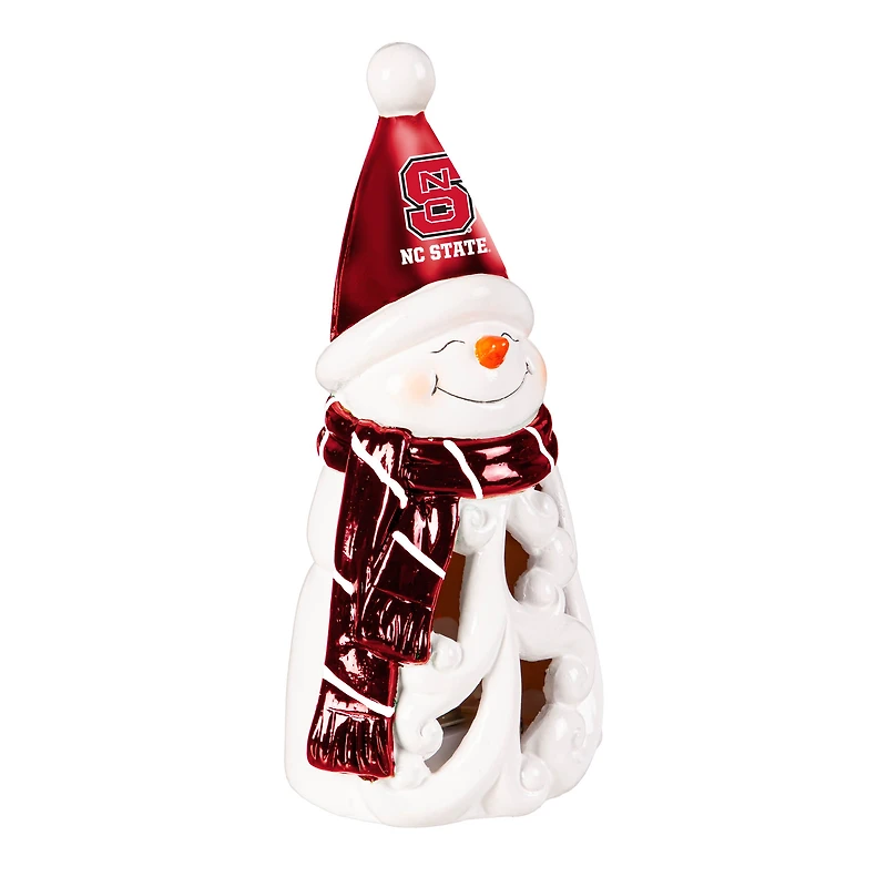 NC State Wolfpack LED 8" Snowman Lit Garden Statue