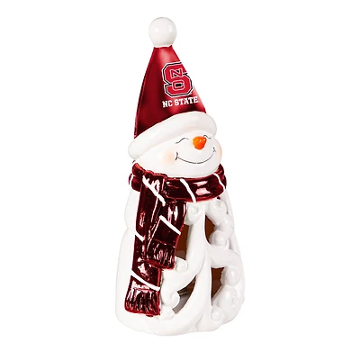 NC State Wolfpack LED 8" Snowman Lit Garden Statue