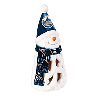 New York Mets LED 8" Snowman Lit Garden Statue