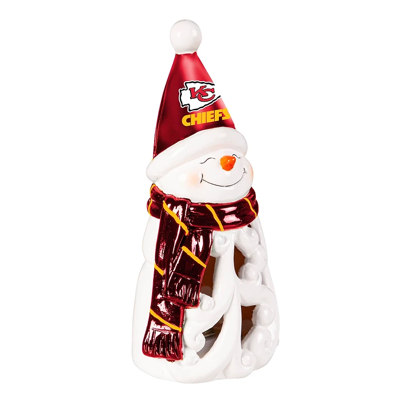 Kansas City Chiefs LED 8" Snowman Lit Garden Statue