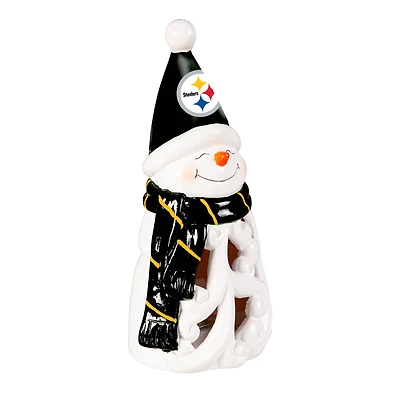 Pittsburgh Steelers LED 8" Snowman Lit Garden Statue