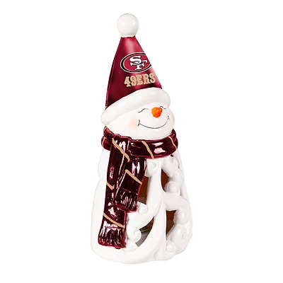 San Francisco 49ers LED 8" Snowman Lit Garden Statue