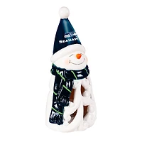 Seattle Seahawks LED 8" Snowman Lit Garden Statue