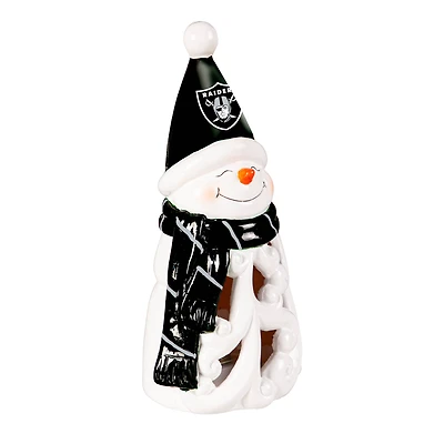 Las Vegas Raiders LED 8" Snowman Lit Garden Statue