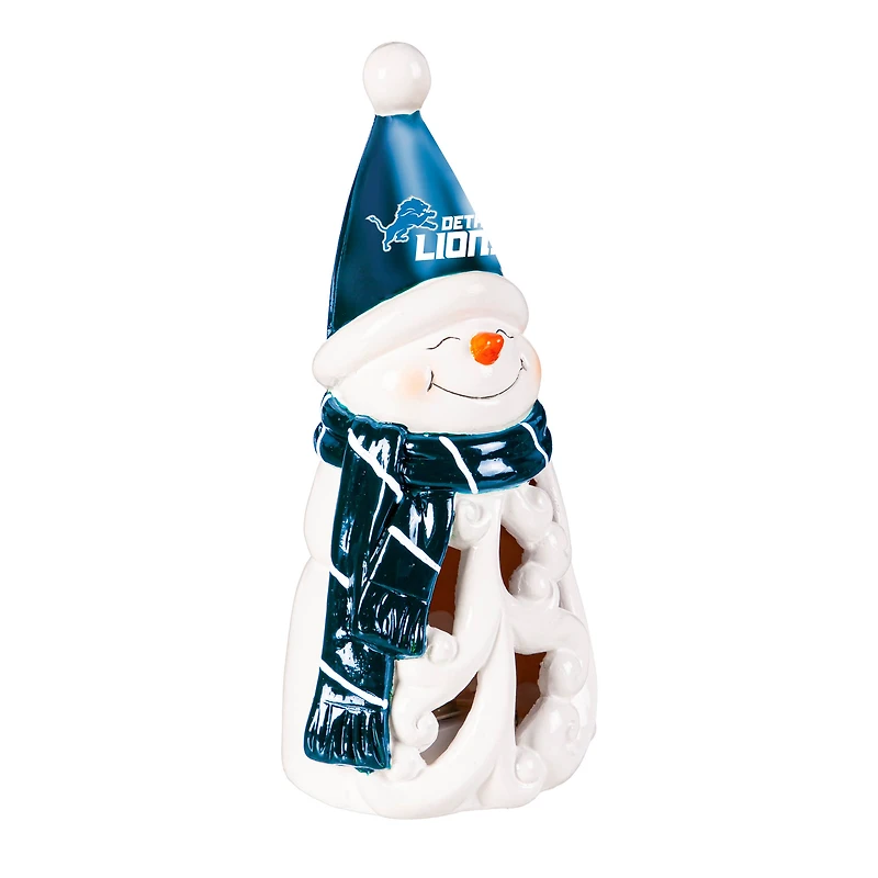 Detroit Lions LED 8" Snowman Lit Garden Statue