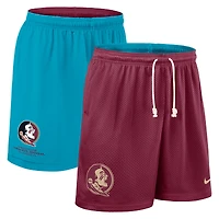 Men's Nike Garnet/Turquoise Florida State Seminoles 2025 Sideline Reversible Dri-FIT Shorts
